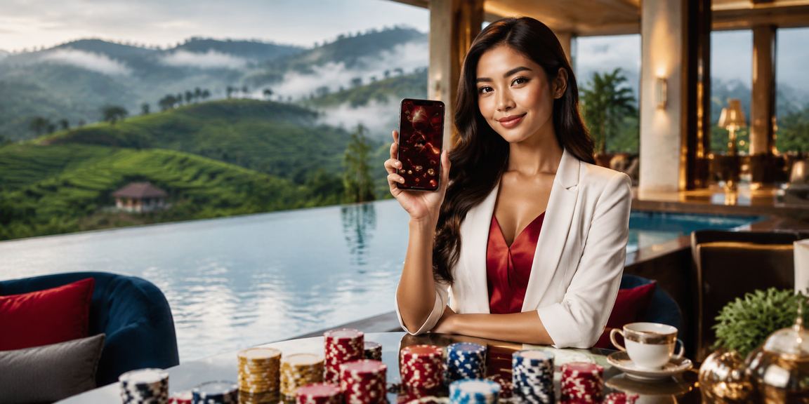 Pengguna Malaysia menggunakan platform hiburan vf3i di telefon pintar mereka